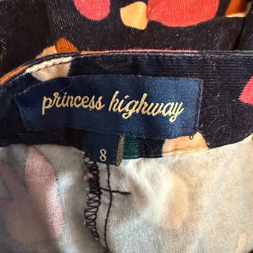 Princess Highway Jamie Corduroy Pants Floral Print Size 8 - Picture 6 of 8